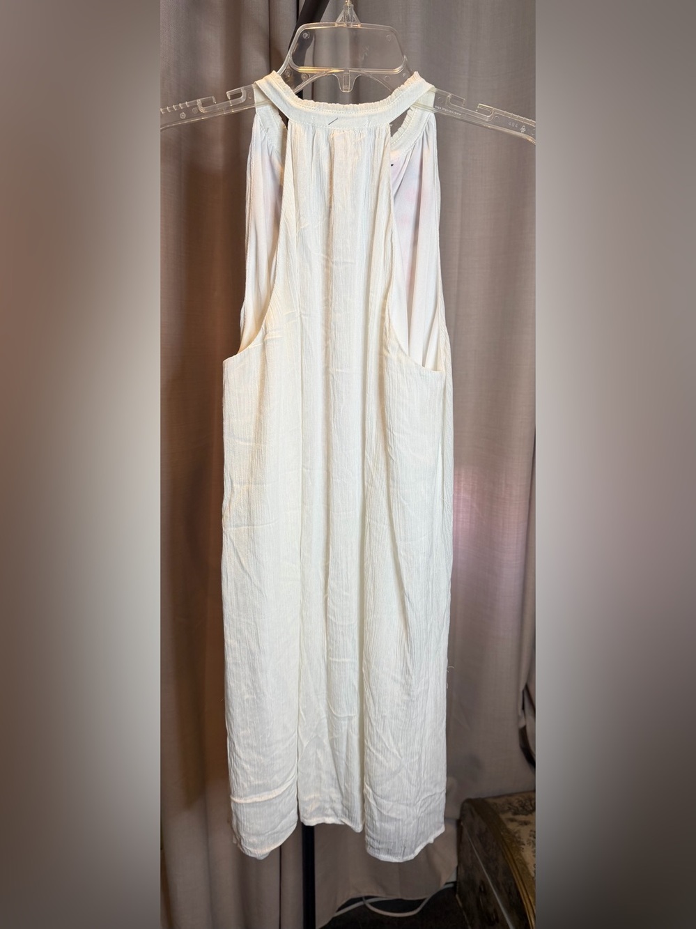 THML White Dress with Red and Navy Floral Embroidery - Picture 3 of 4